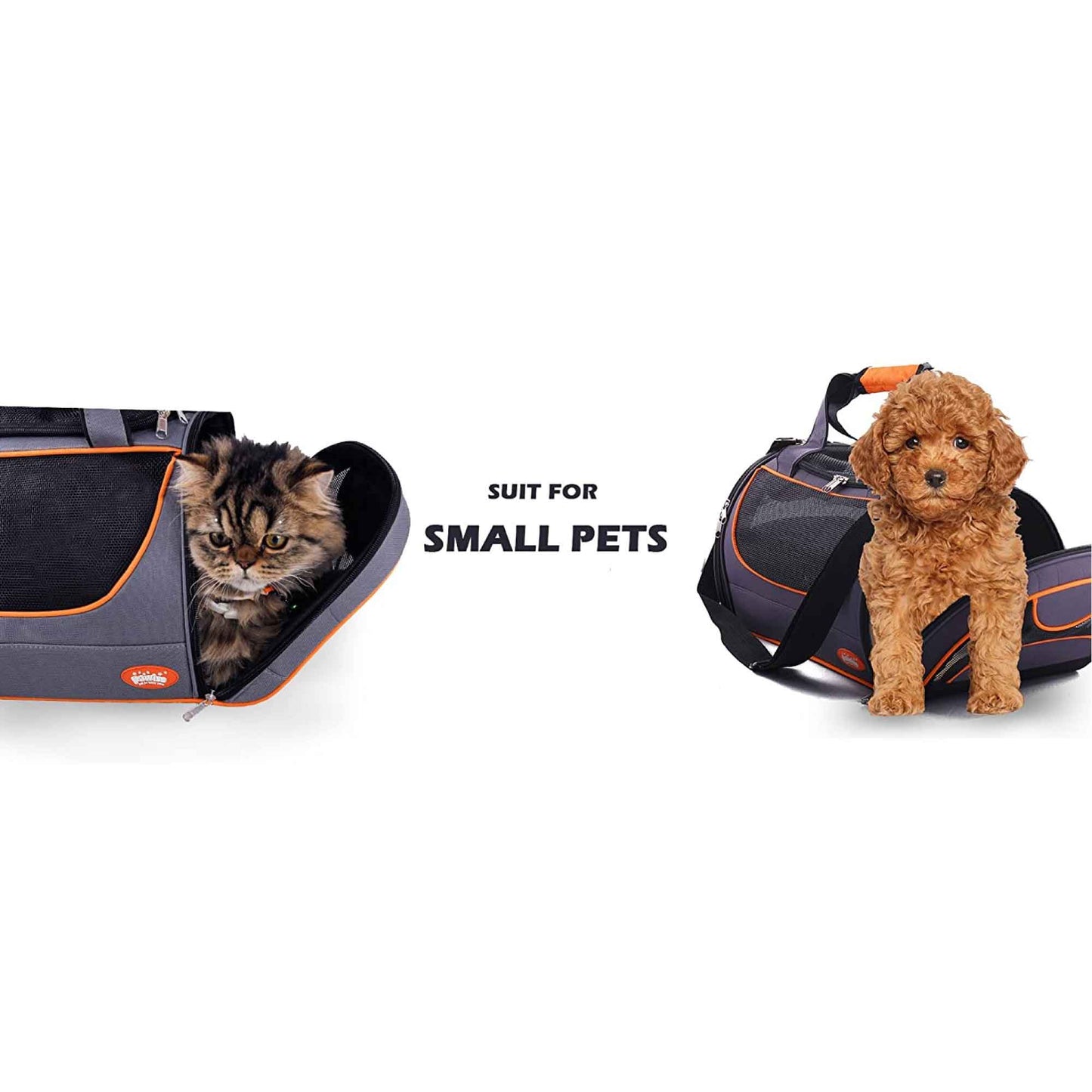 Pet Travel Bag Dog Cat Puppy Portable Foldable Carrier Small Shoulder Orange Cage - Pet And Farm