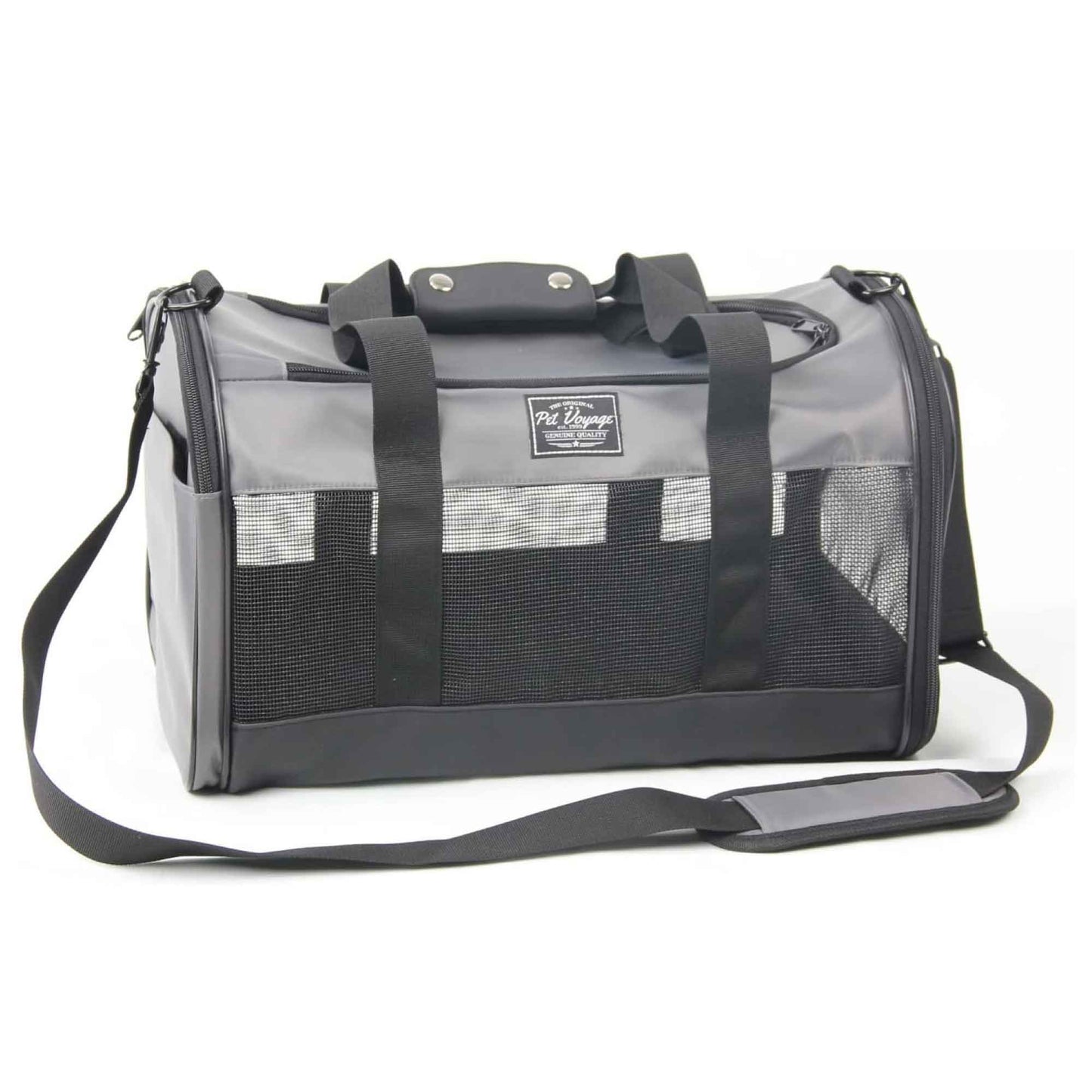 Pet Travel Bag Dog Cat Puppy Portable Foldable Carrier Medium Shoulder Grey Sac - Pet And Farm