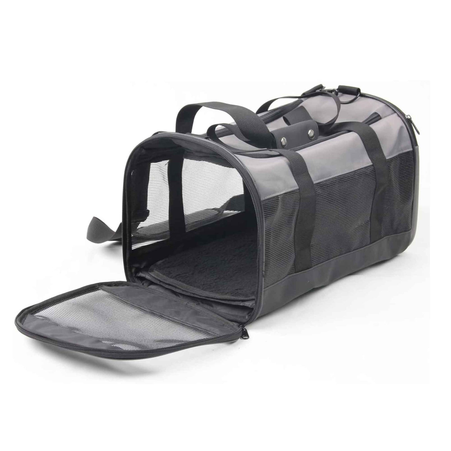 Pet Travel Bag Dog Cat Puppy Portable Foldable Carrier Medium Shoulder Grey Sac - Pet And Farm