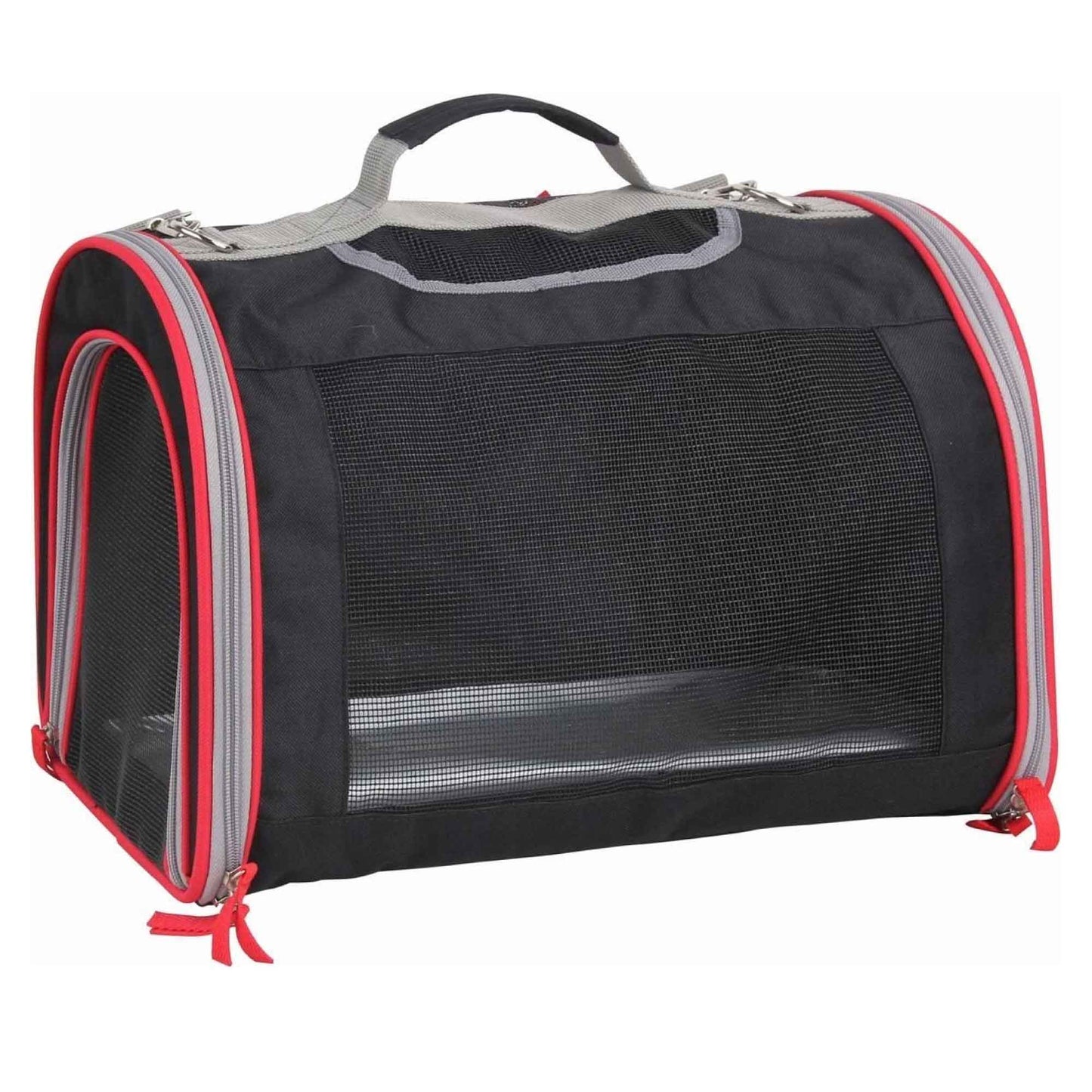 Pet Carrier Dog Cat Puppy Bag Large Expandable Foldable Travel Portable Mesh Sac - Pet And Farm
