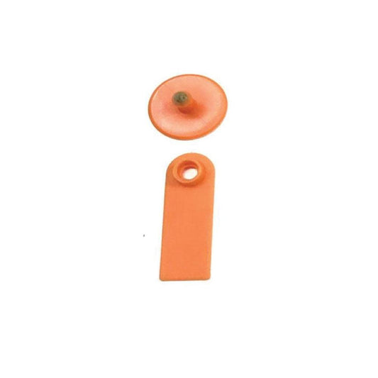 100x Cattle Ear Tags 5x2cm Set - Mini Orange Blank Pig Goat Livestock Label - Pet And Farm