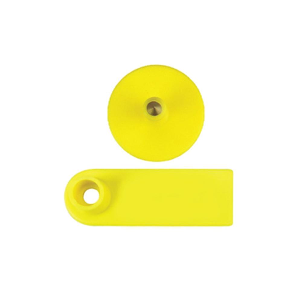 100x Cattle Ear Tags 5x2cm Set - Mini Yellow Blank Pig Goat Livestock Label - Pet And Farm