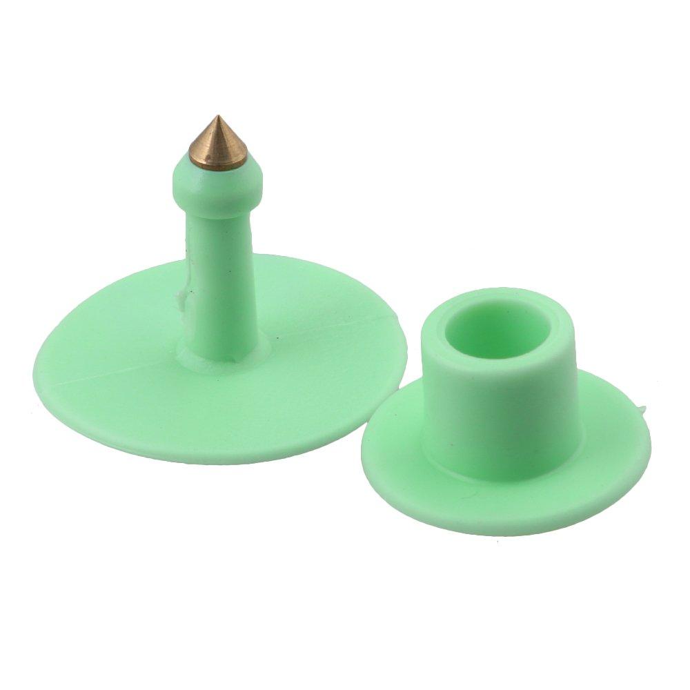 1-100 Cattle Number Ear Tags Set - Round Green Pig Sheep Goat Livestock Label - Pet And Farm
