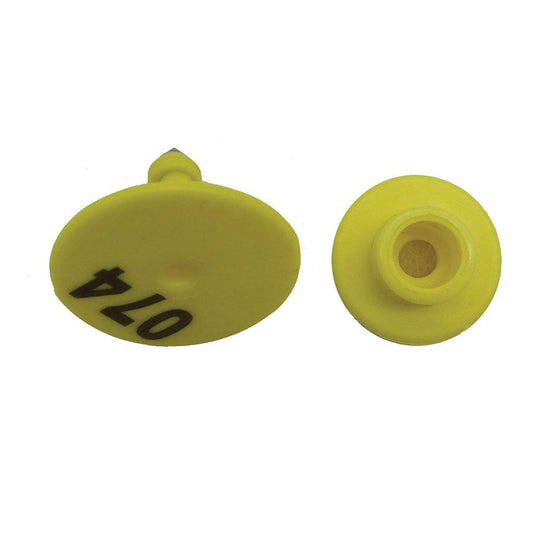 1-100 Cattle Number Ear Tags Set - Round Yellow Pig Sheep Goat Livestock Label - Pet And Farm