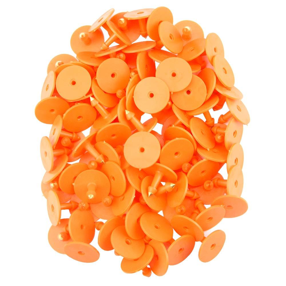 1-100 Cattle Number Ear Tag 6x7cm Set - Medium Orange Cow Sheep Livestock Label - Pet And Farm