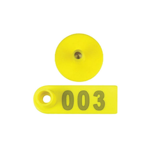 1-100 Cattle Number Ear Tag 5x2cm Set - Yellow Small Pig Sheep Livestock Label - Pet And Farm