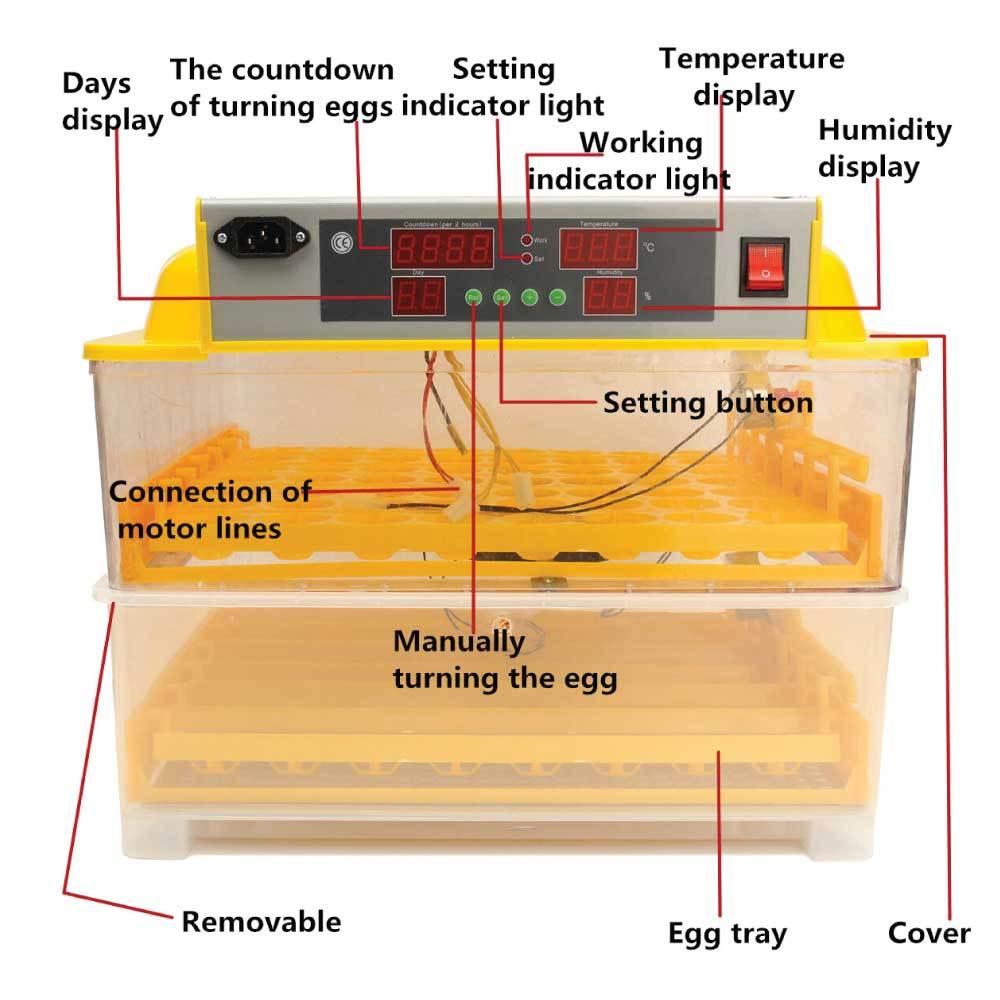 Electric 112 Egg Incubator + Accessories Hatching Eggs Chicken Quail Duck - Pet And Farm