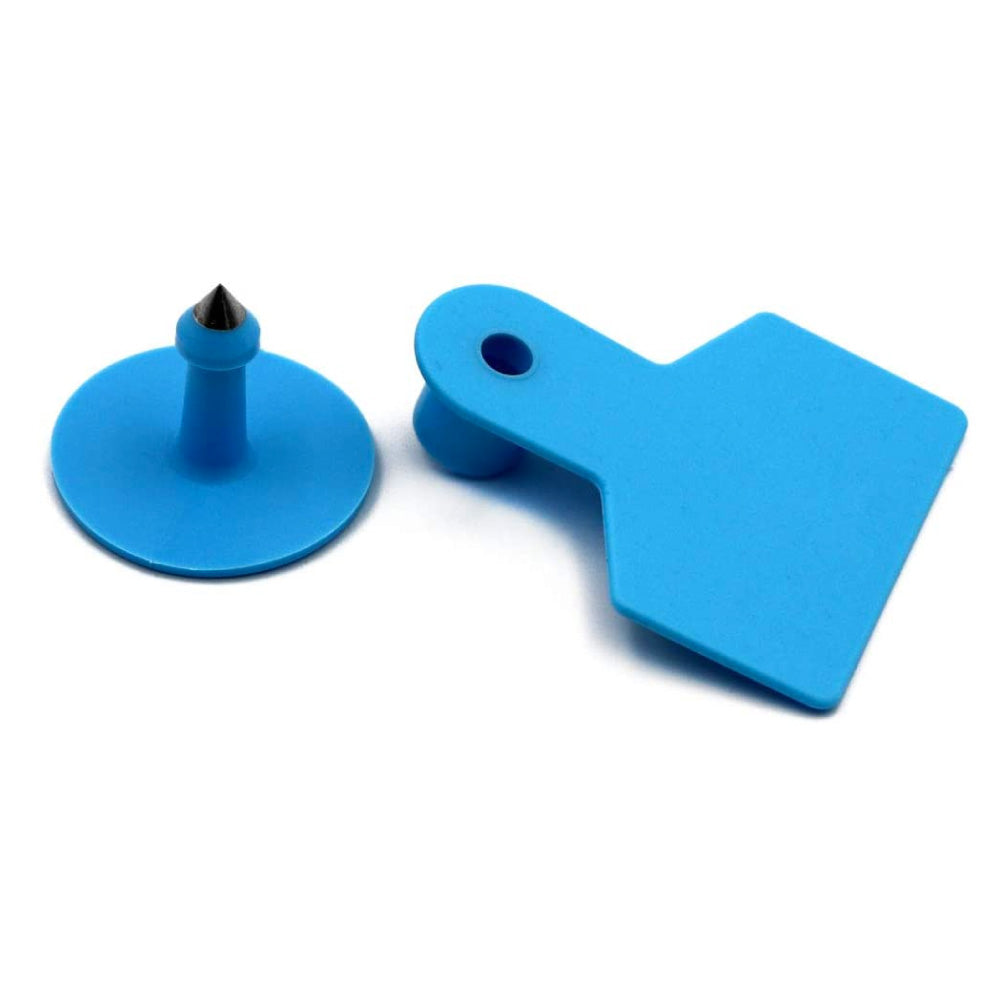 100x Cattle Ear Tags 5x4cm Set Cow Sheep Goat Blue Small Blank Livestock Label - Pet And Farm