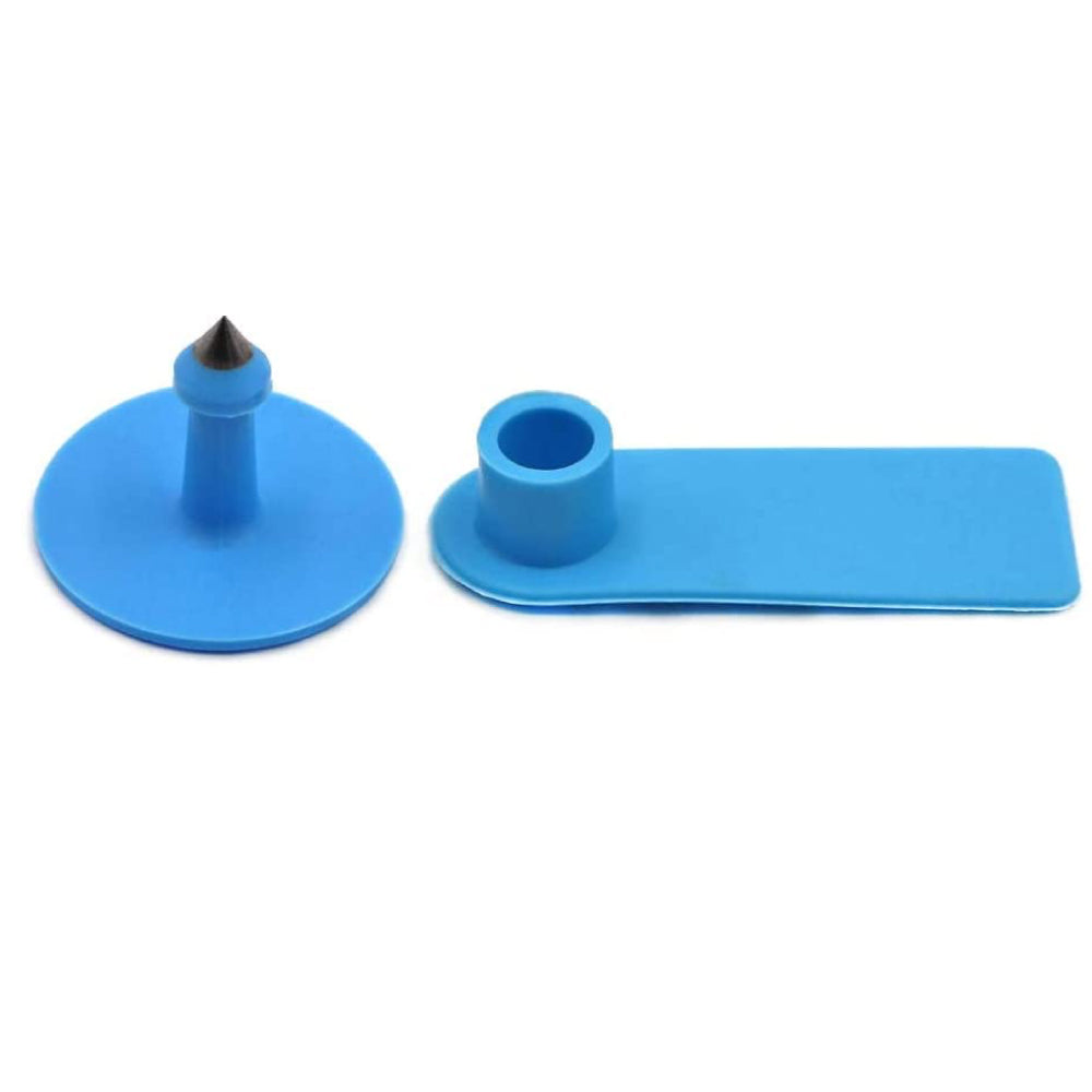 100x Cattle Ear Tags 5x2cm Set - Small Blue Cow Sheep Pig Blank Livestock Labels - Pet And Farm
