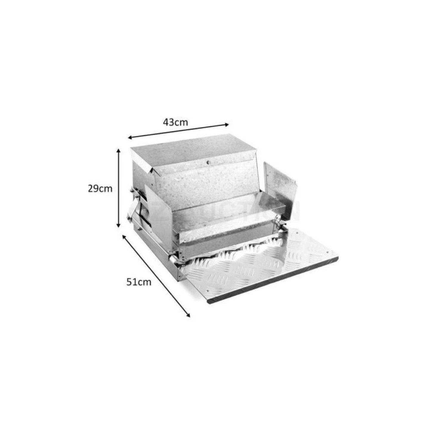 9kg Automatic Chook Chicken Feeder Poultry Auto Treadle Aluminium Metal Feeders - Pet And Farm