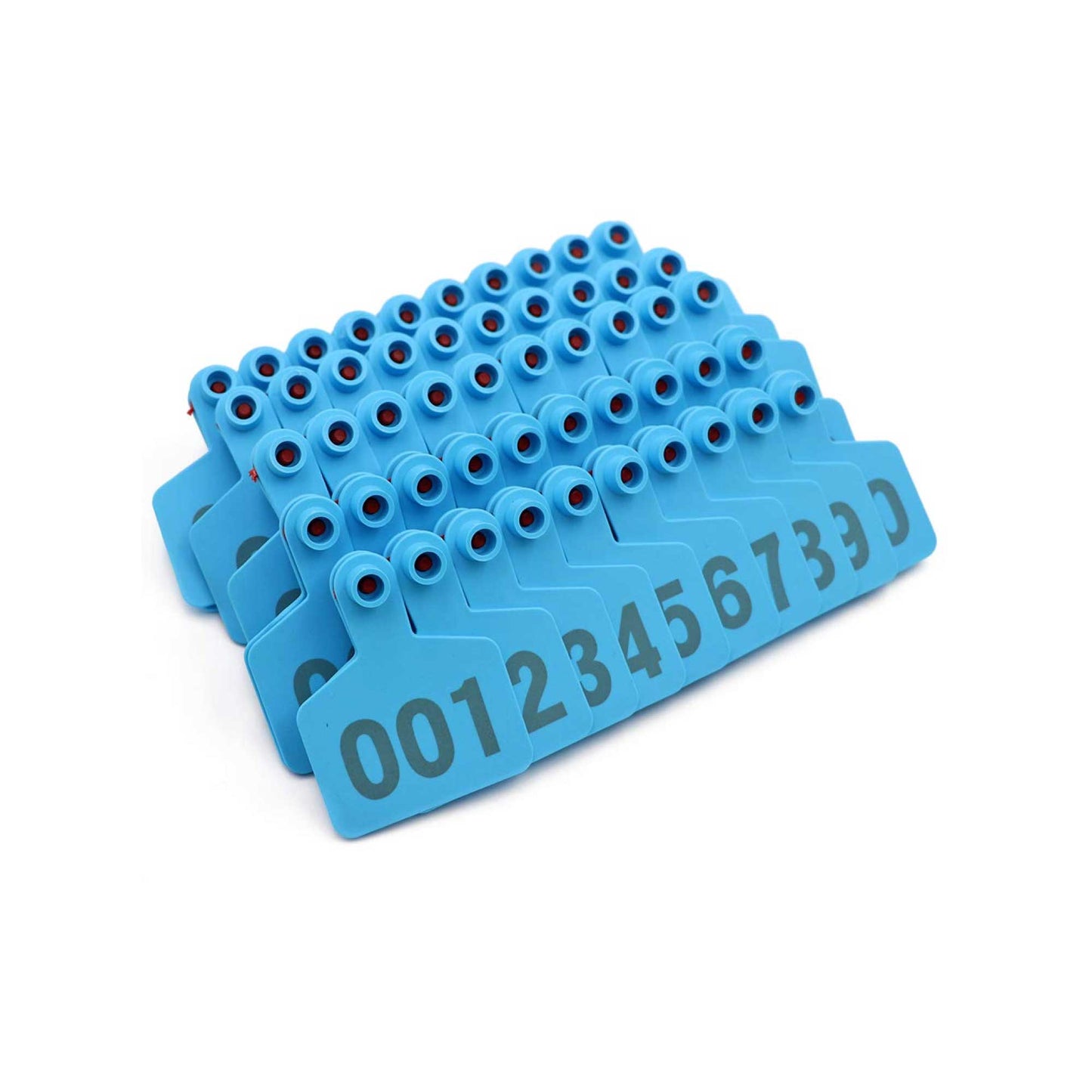 1-100 Cattle Number Ear Tags 5x4cm Set - Small Blue Pig Goat Livestock Label - Pet And Farm