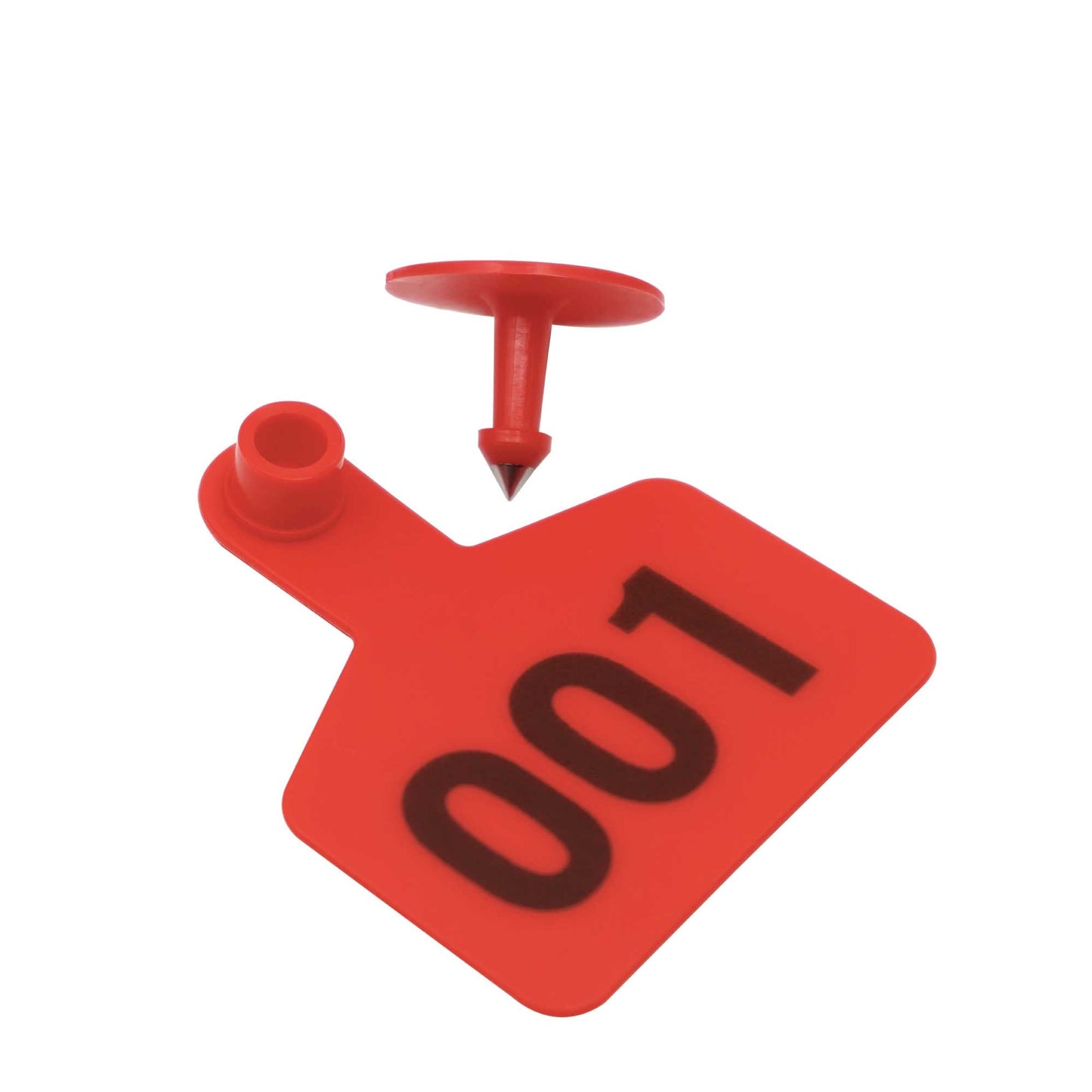 1-100 Cattle Number Ear Tags 5x4cm Set - Small Red Pig Goat Livestock Label - Pet And Farm