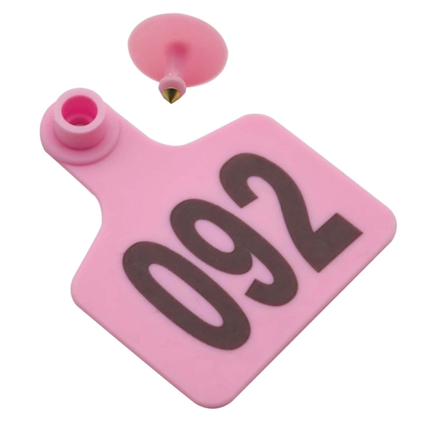 1-100 Cattle Number Ear Tags 5x4cm Set - Small Pink Pig Goat Livestock Label - Pet And Farm