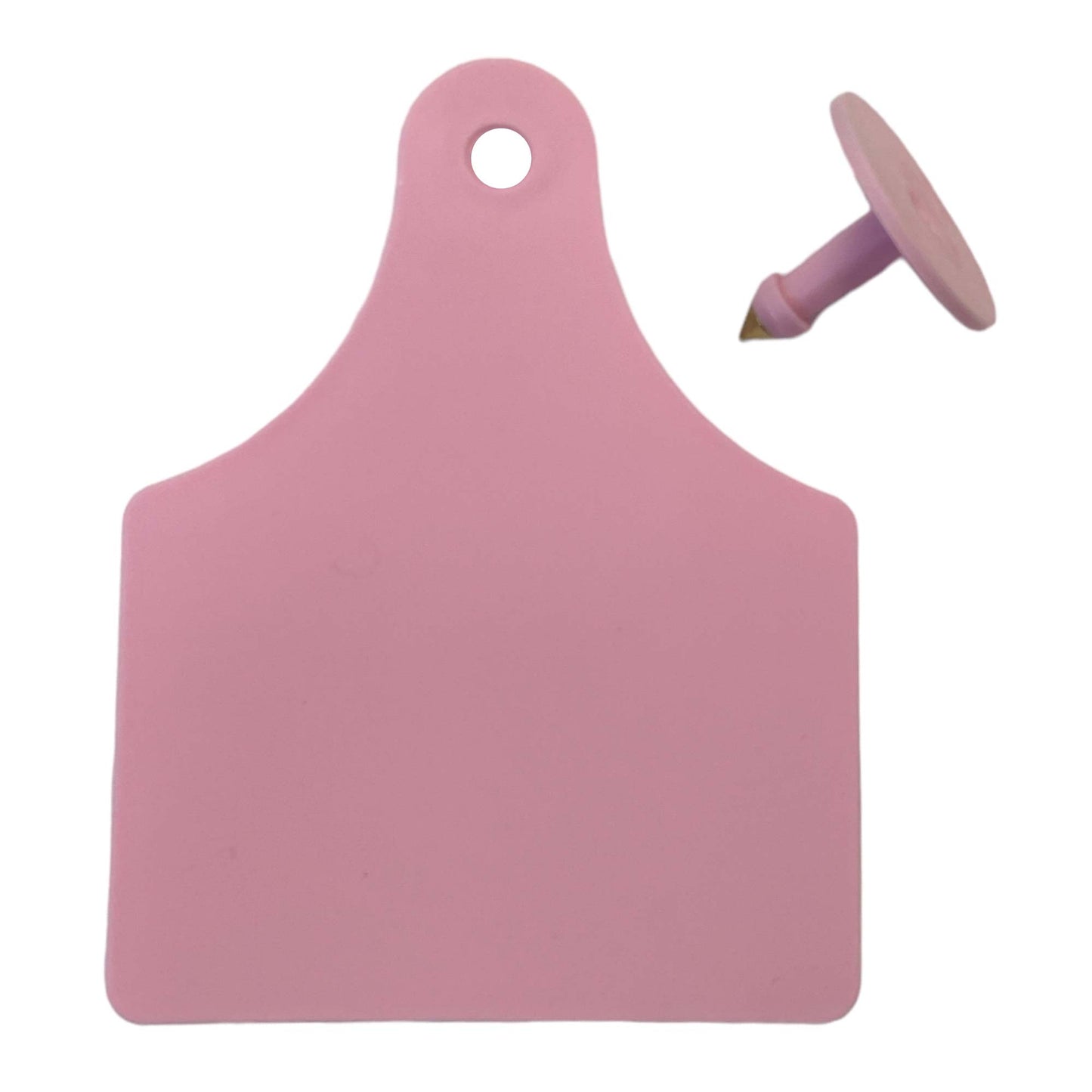 100x Cattle Ear Tags 7x10cm Set - Large Pink Blank Cow Sheep Livestock Label - Pet And Farm