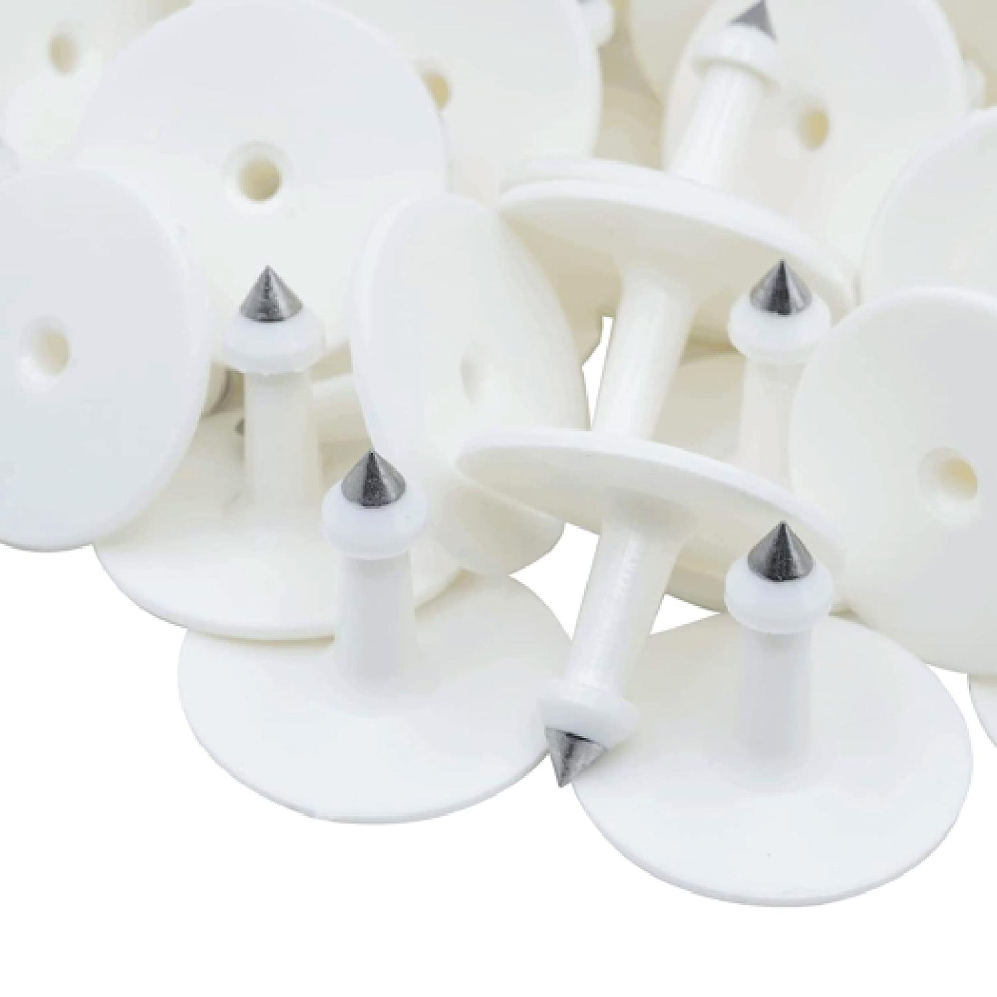 100x Cattle Ear Tags 6x7cm Set - Medium White Blank Cow Sheep Livestock Label - Pet And Farm
