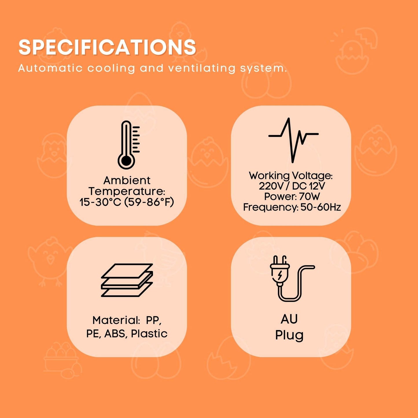 Automatic 35 Egg Incubator - Electric Digital Turning Chicken Quail Duck Hatching - Pet And Farm