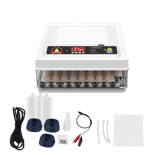 Automatic 130 Egg Incubator - Electric Digital Turning Chicken Quail Duck Hatching - Pet And Farm