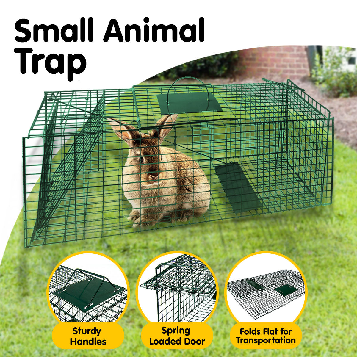 Klika Humane Live Animal Trap Possum Rat Rabbit Hare Catcher Folding Cage - Pet And Farm