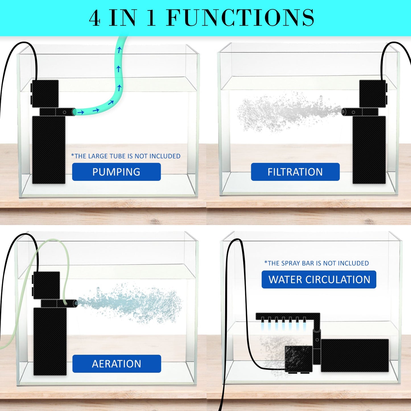 Dynamic Power Aquarium Submersible Filter 1200L/H 22W 1.6m Pond Pump - Pet And Farm