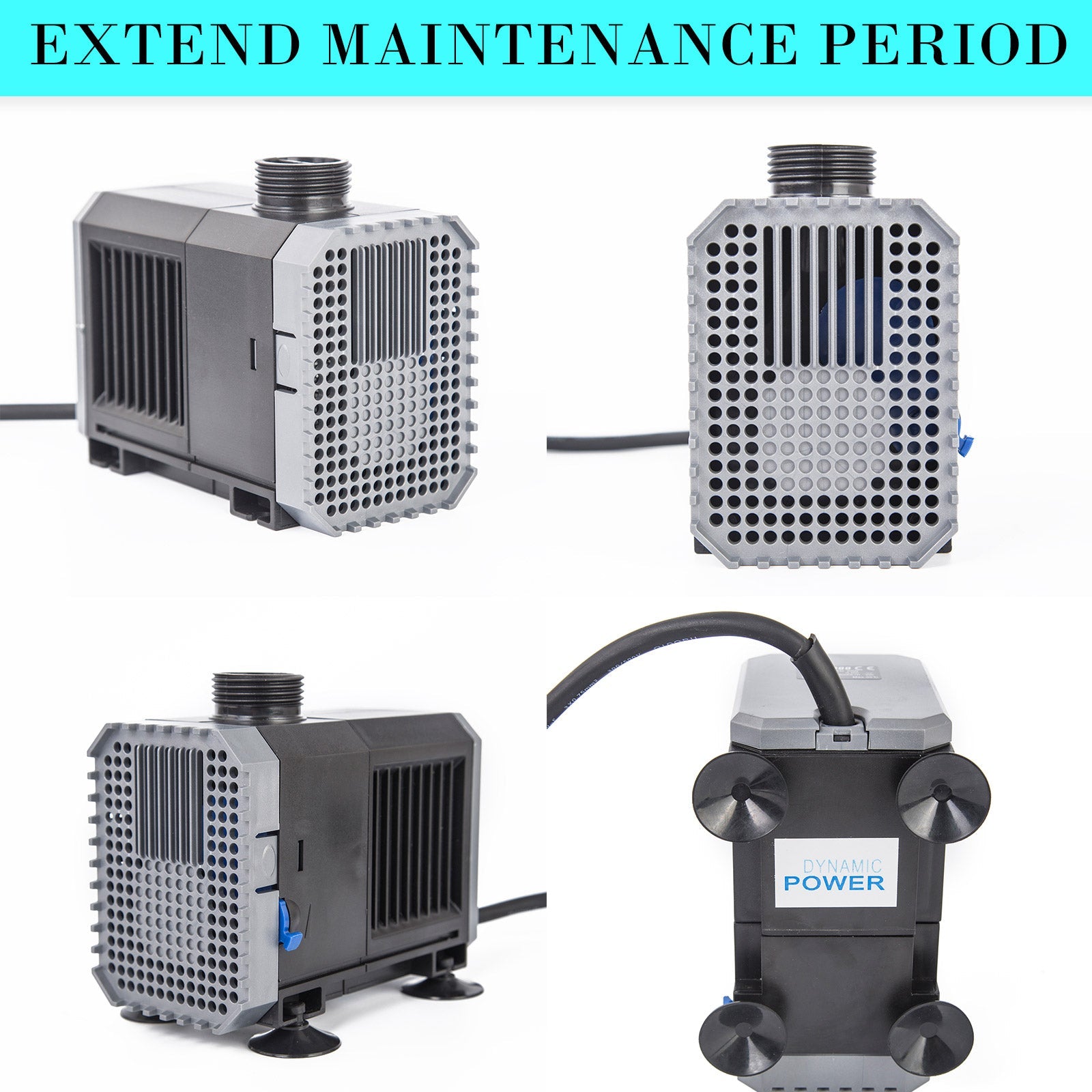 Dynamic Power Aquarium Submersible Water Pump 3000L/H 55W 3m Pond - Pet And Farm
