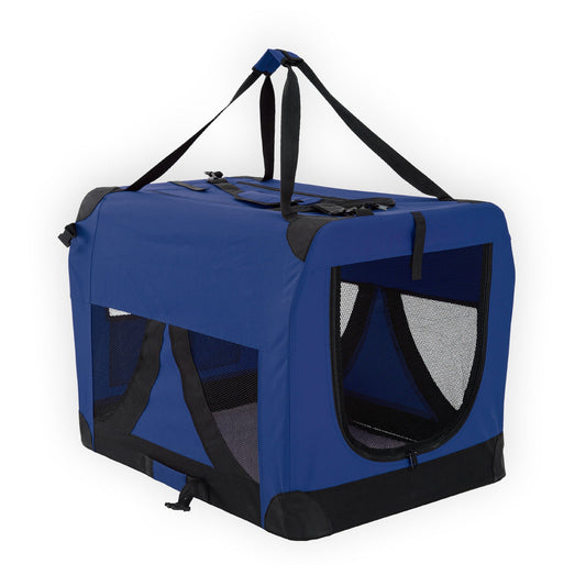 Paw Mate Blue Portable Soft Dog Cage Crate Carrier L - Pet And Farm