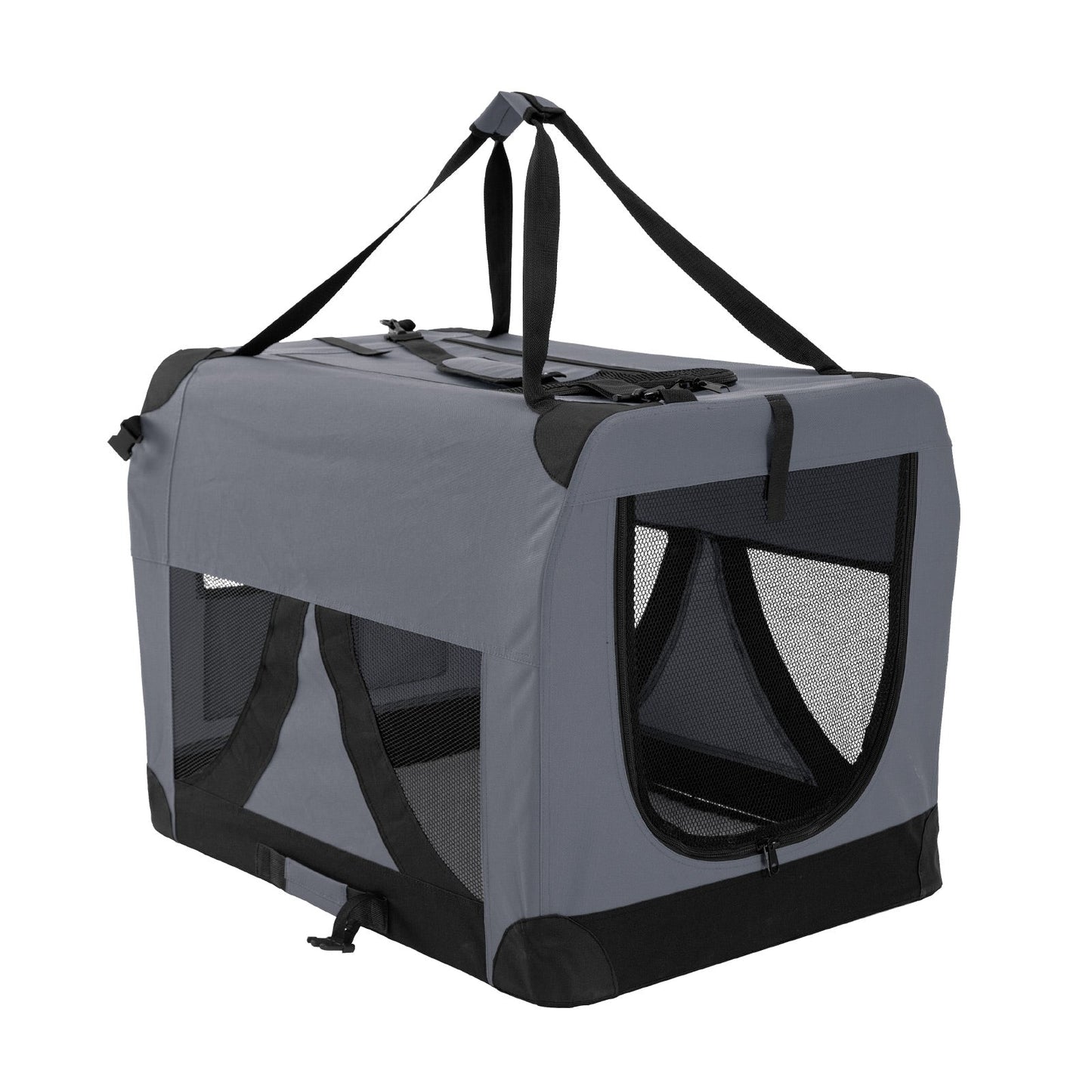 Paw Mate Grey Portable Soft Dog Cage Crate Carrier L - Pet And Farm