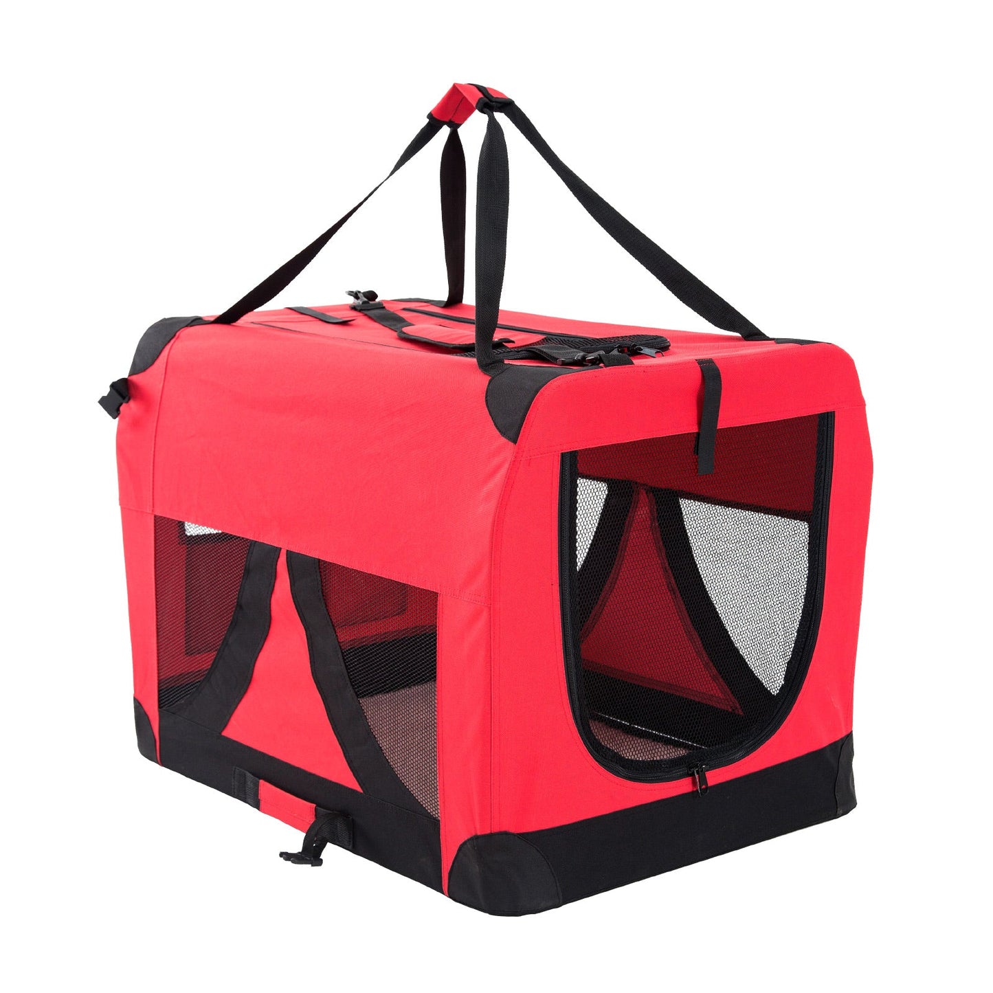 Paw Mate Red Portable Soft Dog Cage Crate Carrier L - Pet And Farm