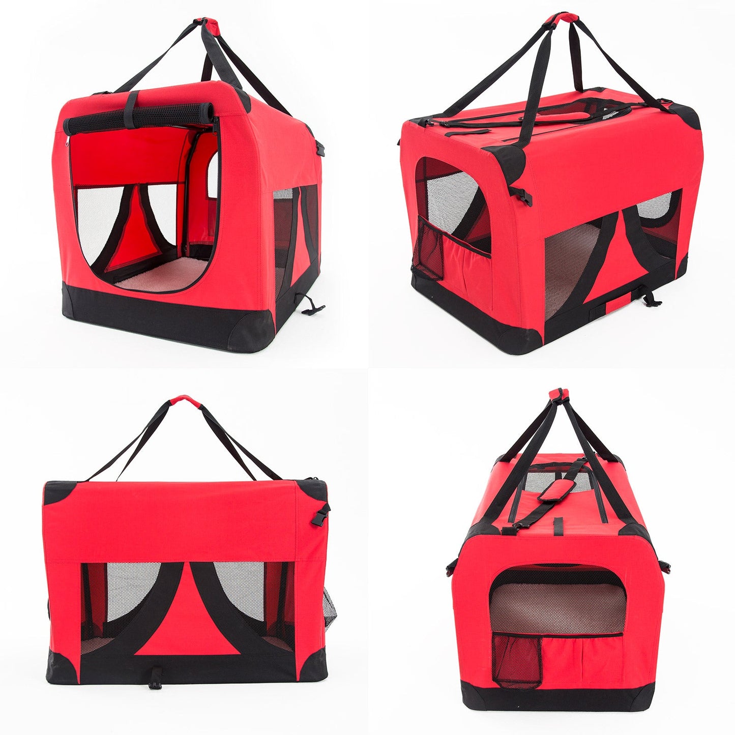 Paw Mate Red Portable Soft Dog Cage Crate Carrier L - Pet And Farm