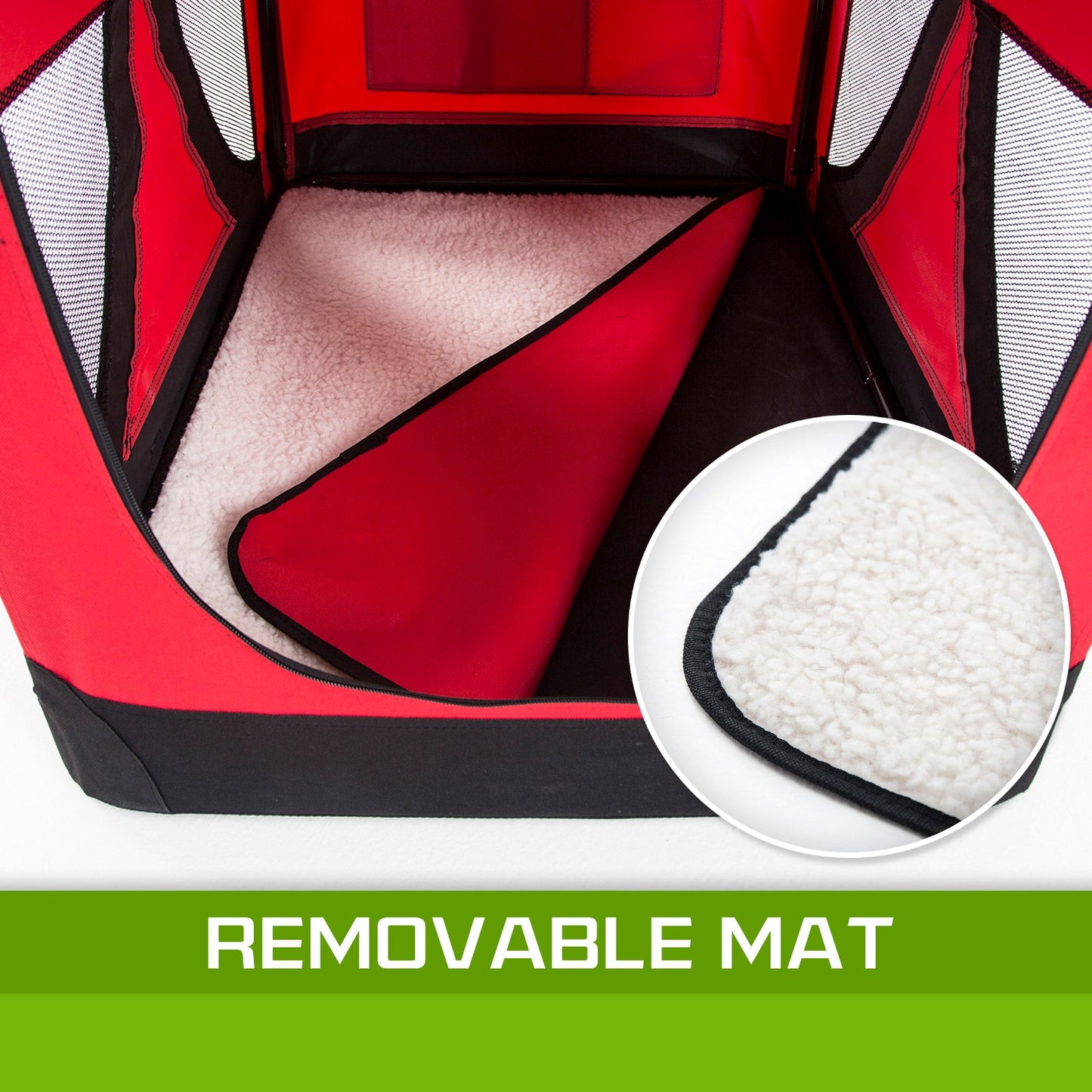 Paw Mate Red Portable Soft Dog Cage Crate Carrier L - Pet And Farm