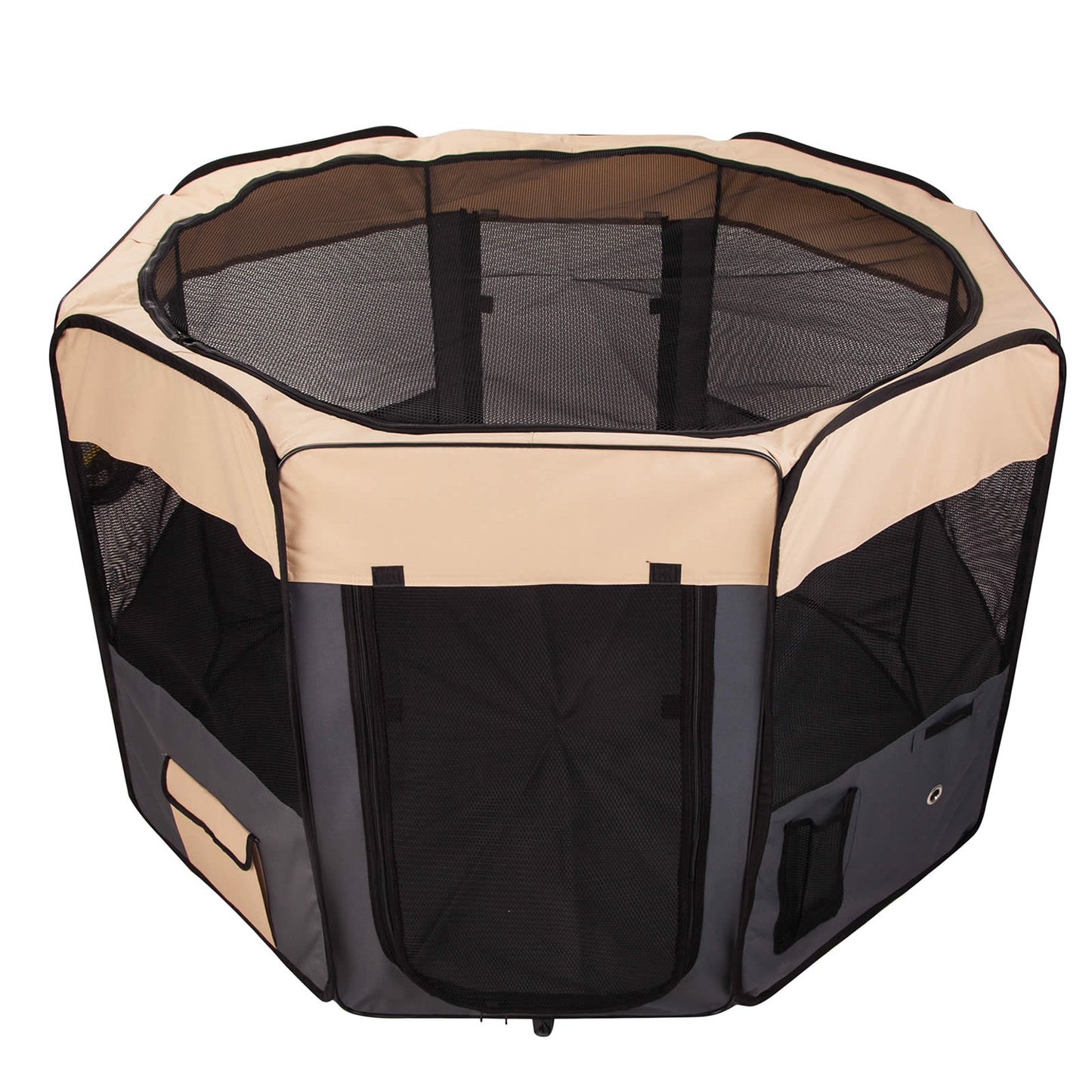 Paw Mate Grey Pet Dog Portable Soft Playpen Crate Cage XL - Pet And Farm