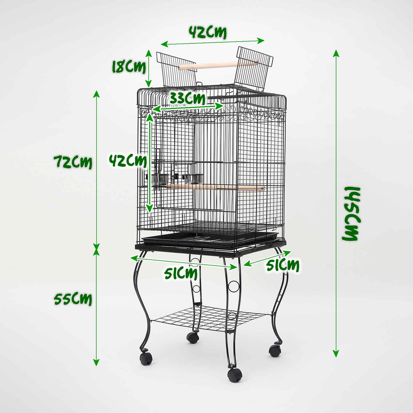Paw Mate Bird Cage Parrot Aviary Alto 145cm - Pet And Farm