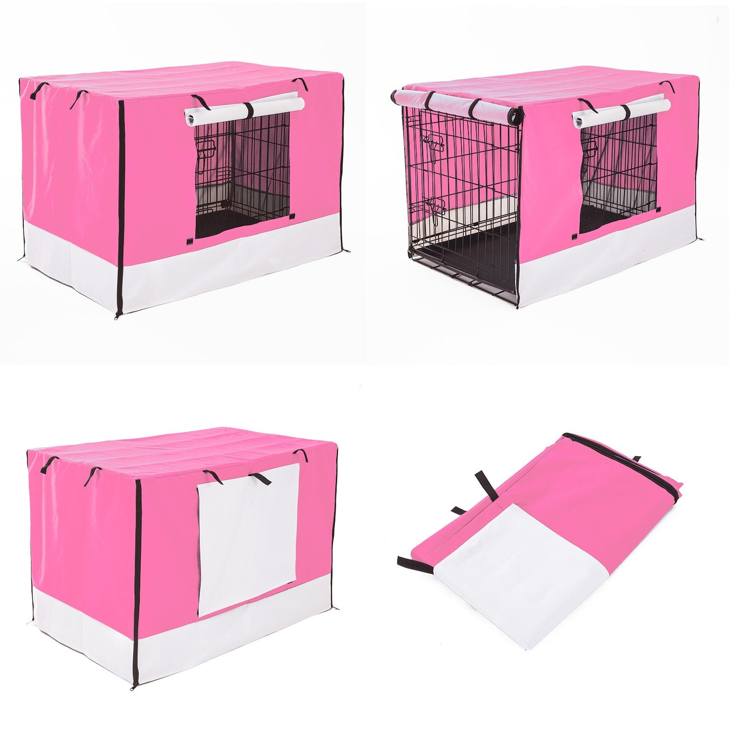 Paw Mate Pink Cage Cover Enclosure for Wire Dog Cage Crate 30in - Pet And Farm