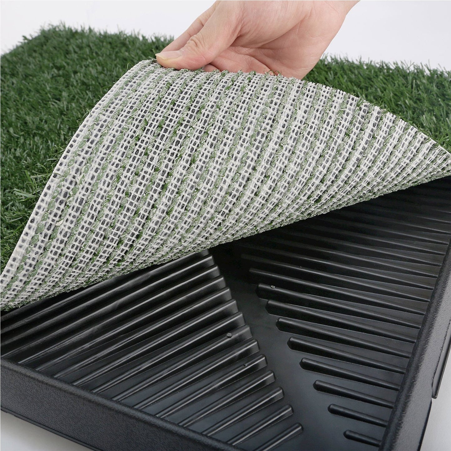 Paw Mate Pet Dog Potty Tray Training Toilet 63cm x 50cm + 1 Grass Mat - Pet And Farm