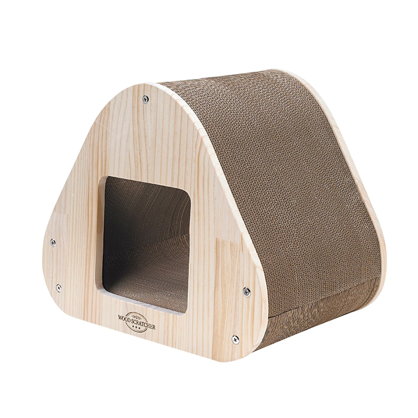 Yaomi Wood Triangle Cat Scratcher Sofa Pet Bed - Pet And Farm