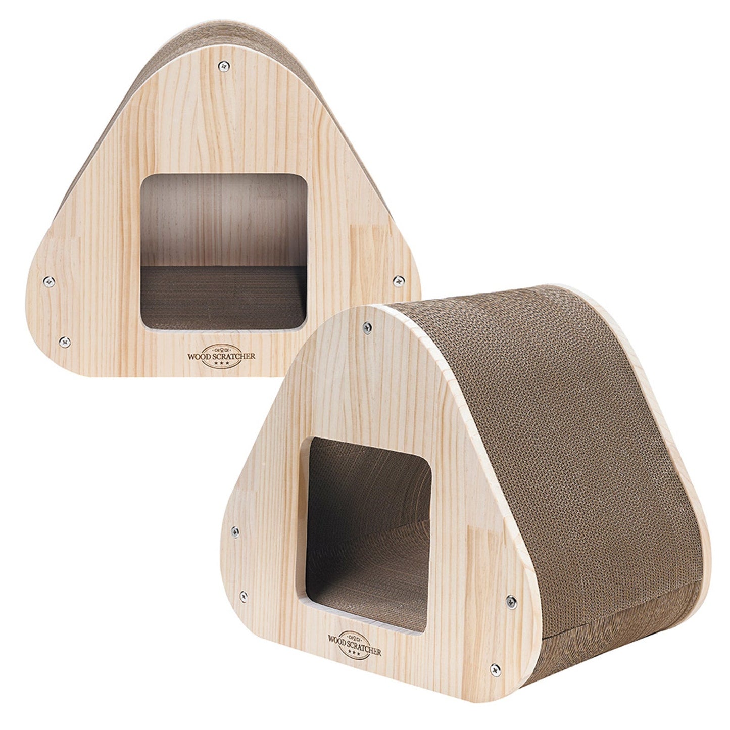 Yaomi Wood Triangle Cat Scratcher Sofa Pet Bed - Pet And Farm