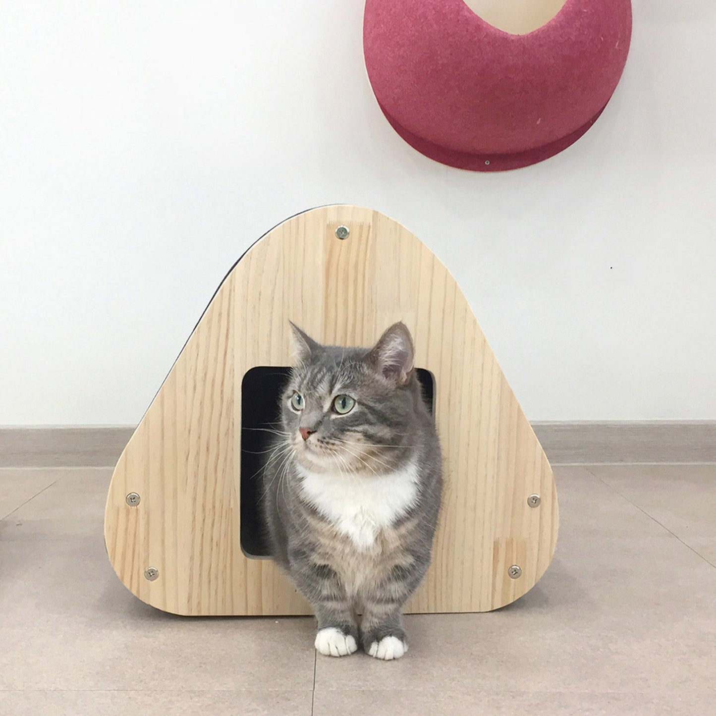 Yaomi Wood Triangle Cat Scratcher Sofa Pet Bed - Pet And Farm