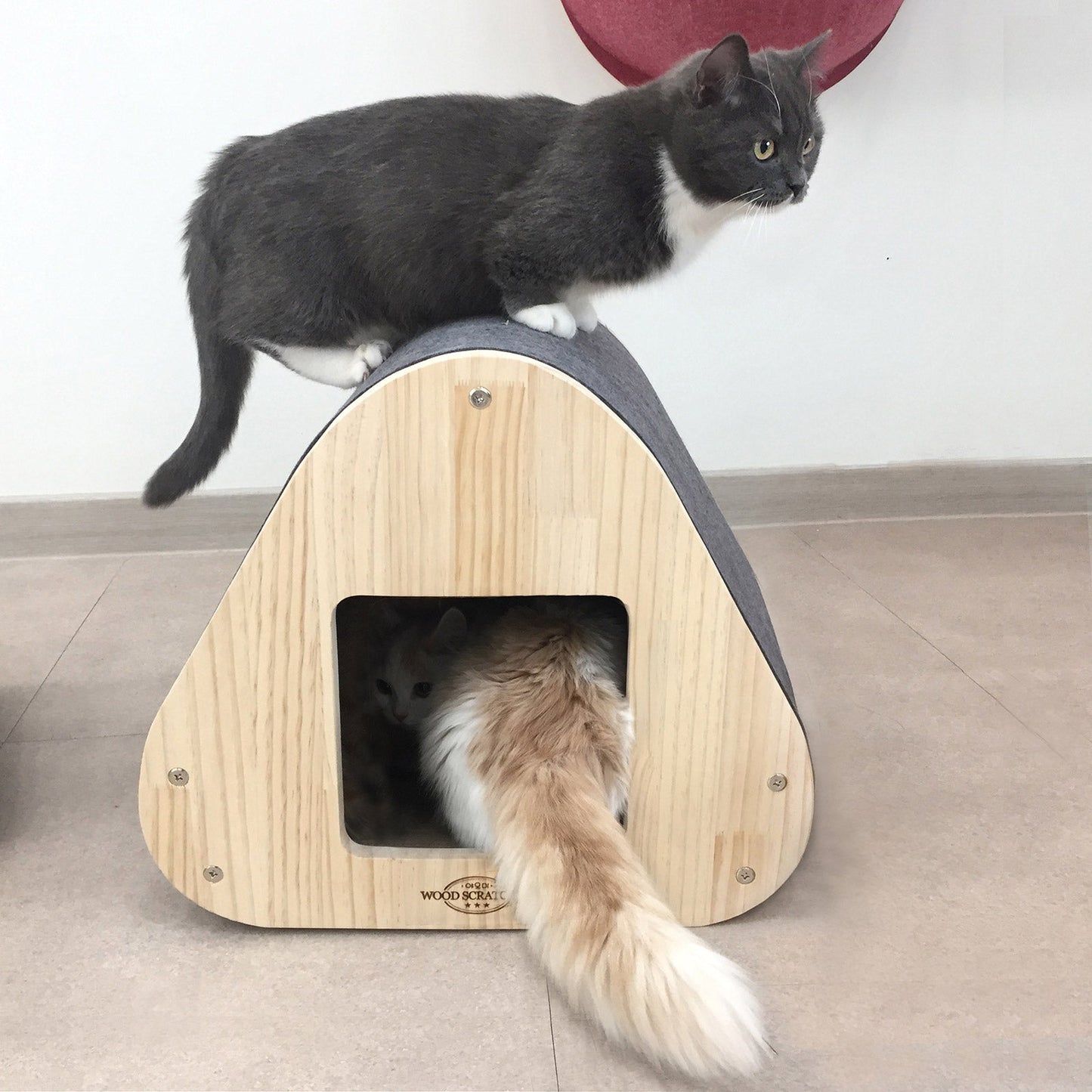Yaomi Wood Triangle Cat Scratcher Sofa Pet Bed - Pet And Farm