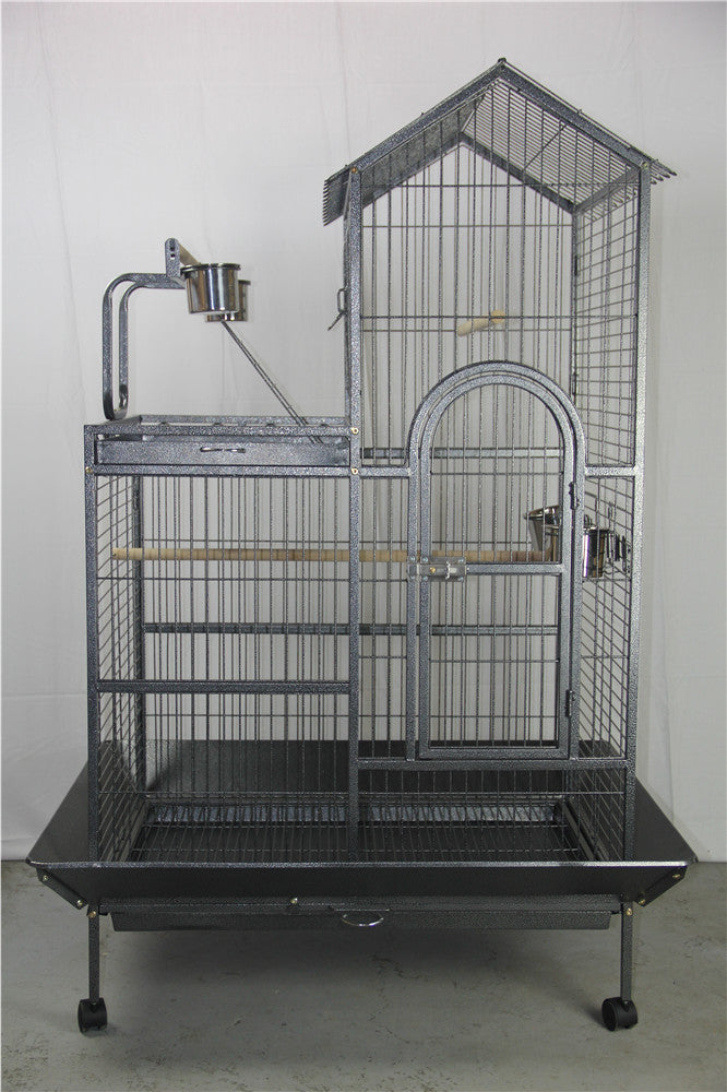 YES4PETS 160cm XL Bird Cage Pet Parrot Aviary Budgie Perch Castor Wheels - Pet And Farm