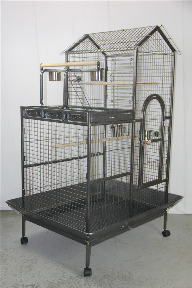 YES4PETS 160cm XL Bird Cage Pet Parrot Aviary Budgie Perch Castor Wheels - Pet And Farm