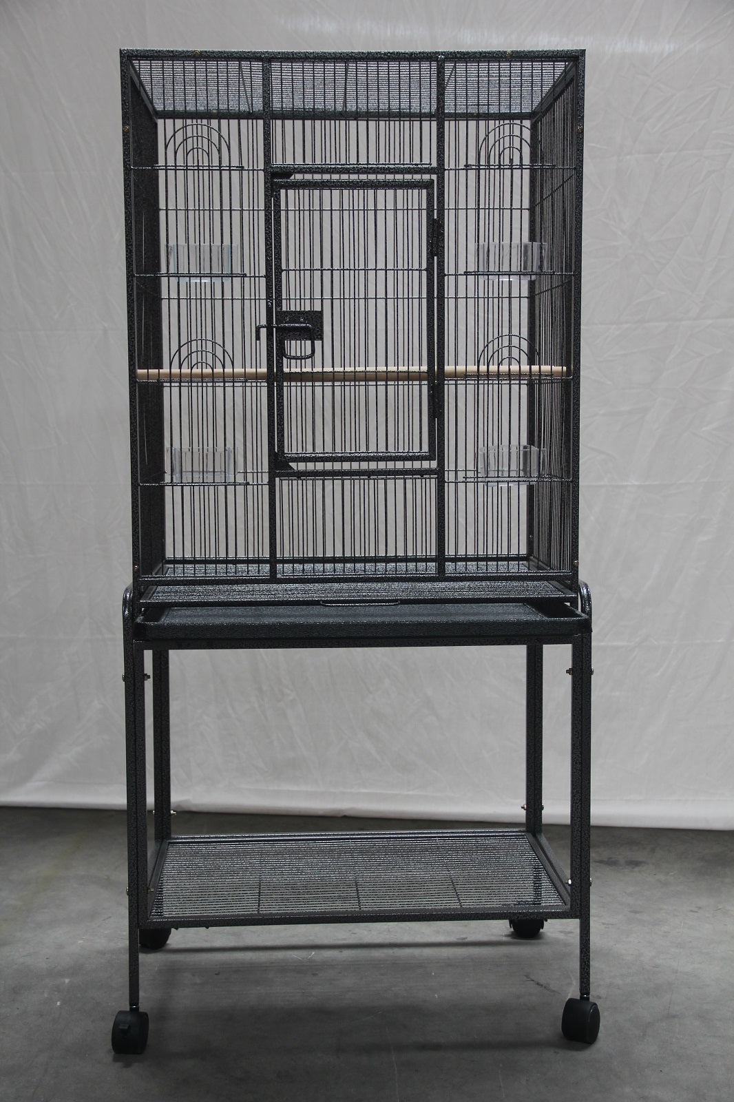 YES4PETS 135cm Bird Cage Parrot Aviary Pet Stand-alone Budgie Perch Castor Wheels - Pet And Farm