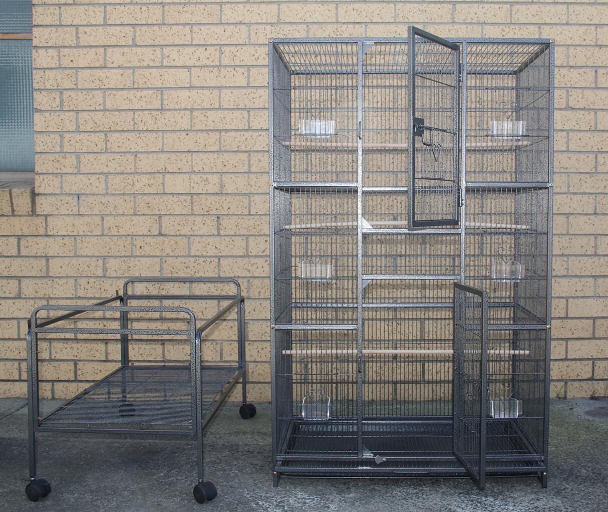 YES4PETS 174 cm Bird Cage Small Bird Parrot Budgie Aviary With Stand - Pet And Farm