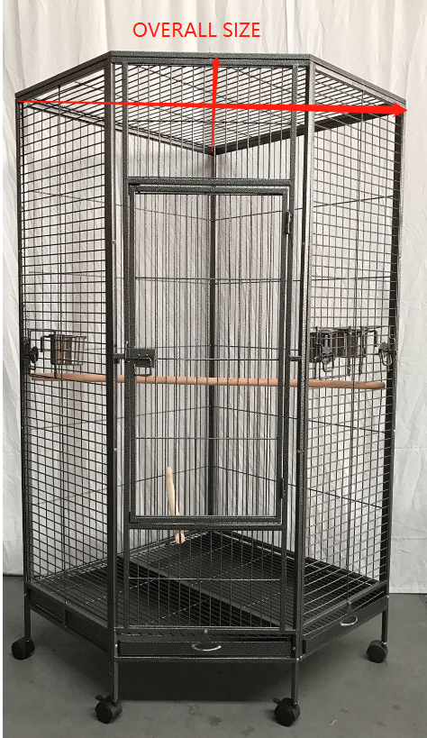 YES4PETS 162cm Large Corner Bird Cage Pet Parrot Aviary Perch Castor Wheel - Pet And Farm