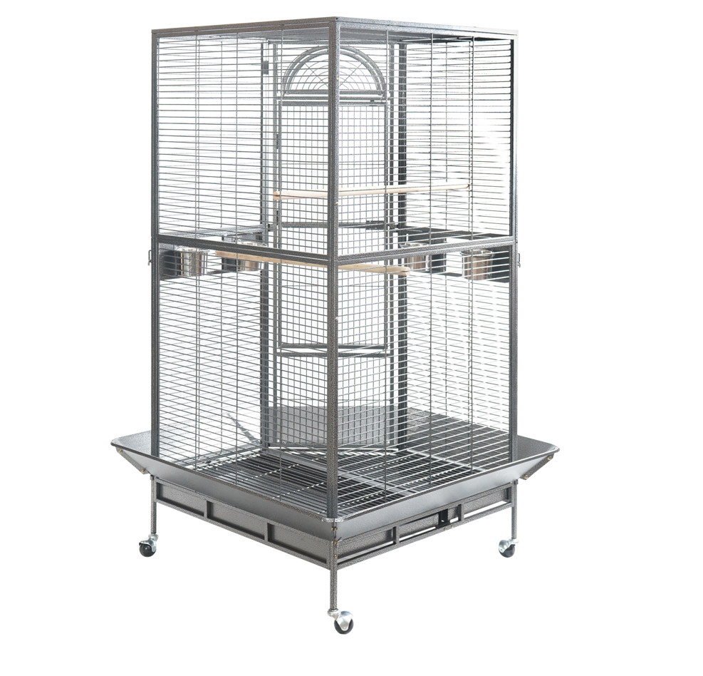 YES4PETS 161 cm XL Corner Bird Cage Pet Parrot Aviary Perch Castor Wheel - Pet And Farm
