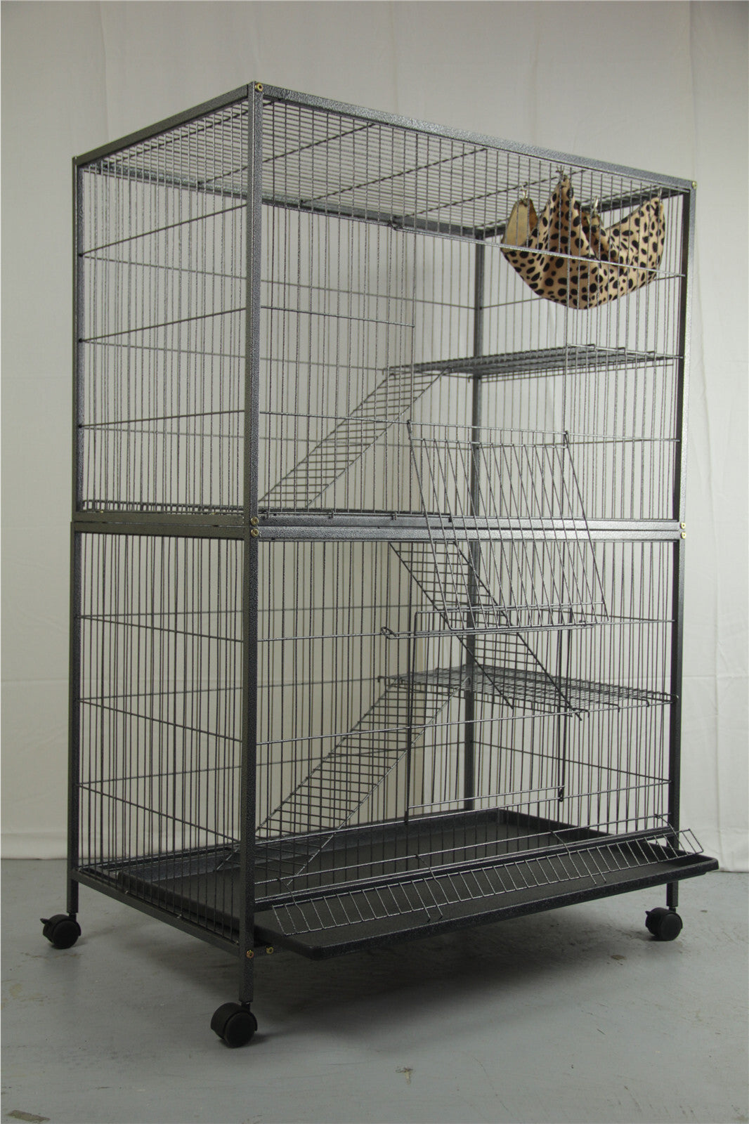 YES4PETS Pet 140cm 4 Level Bird Ferret Parrot Cage Aviary Cat Budgie Hamster Castor - Pet And Farm