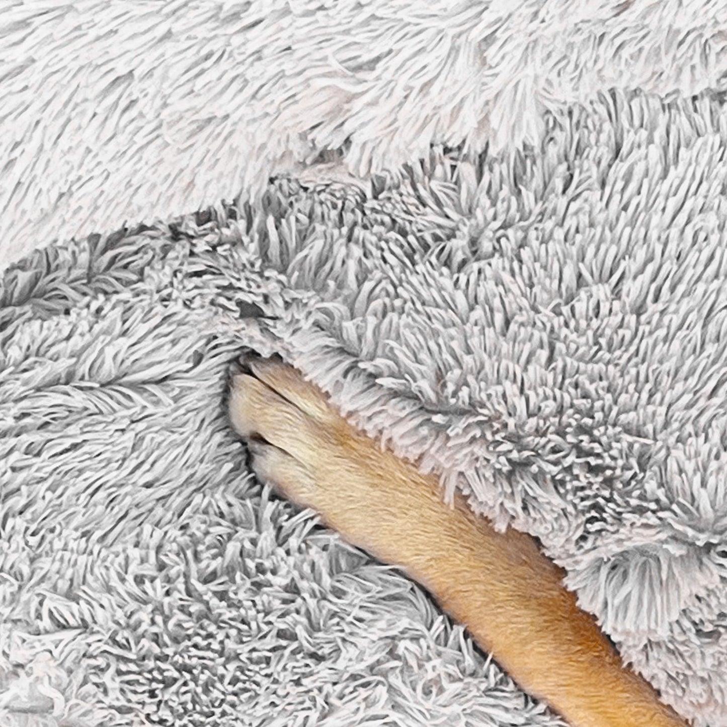 Pet Dog Bed Bedding Warm Plush Round Comfort Dog Nest Light Grey kennel XL 100cm - Pet And Farm