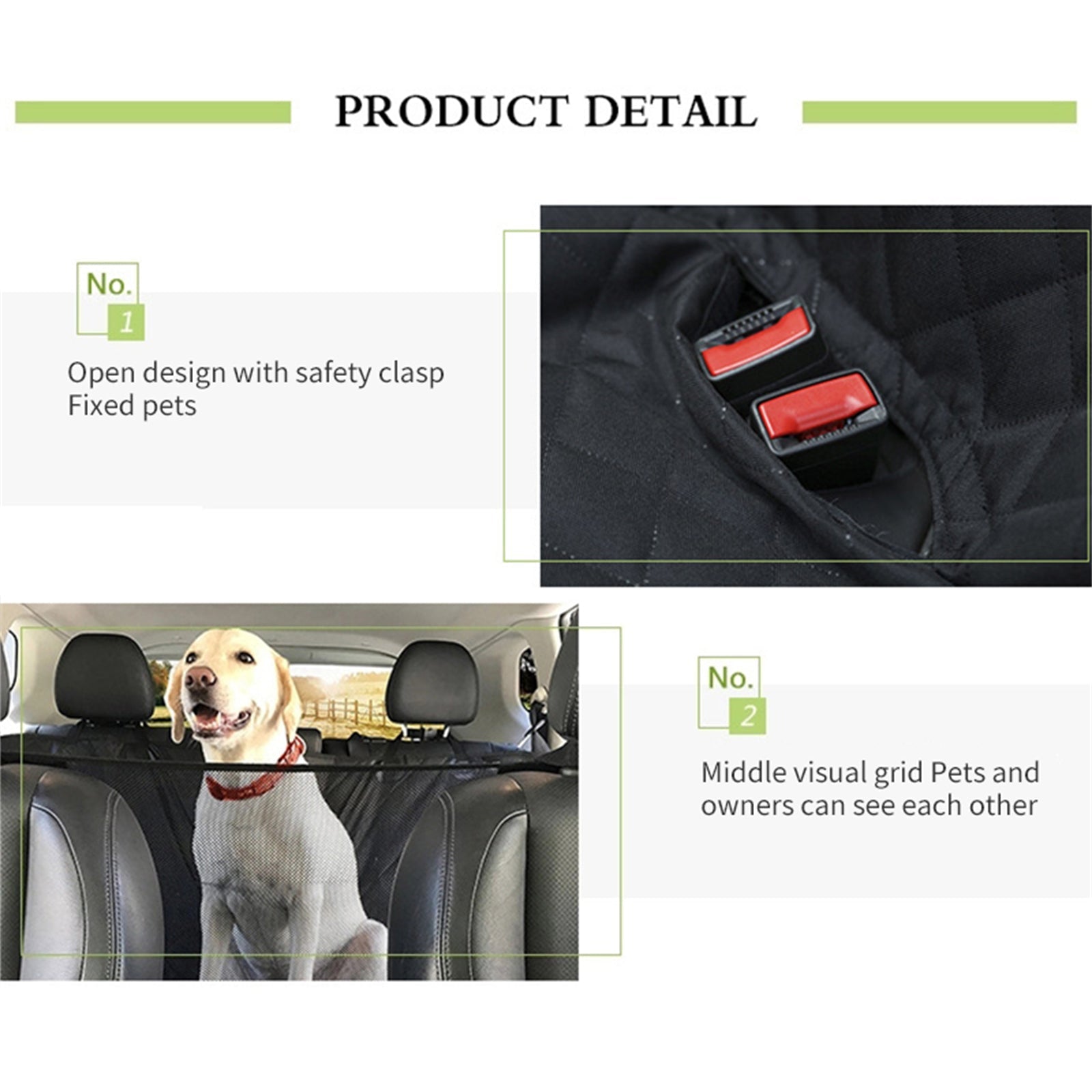 Pet Seat Cover for Dogs Car Back Seat  Anti Dirty Waterproof Pet Hammock Mat - Pet And Farm