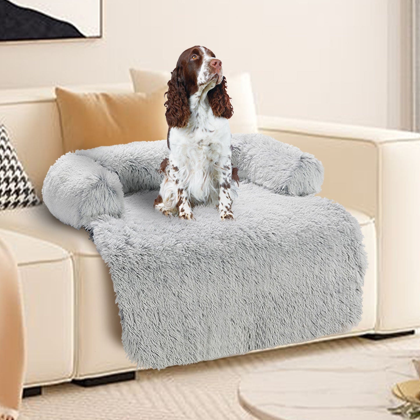 Pet Sofa Bed Dog Cat Calming Waterproof Sofa Cover Protector Slipcovers S - Pet And Farm