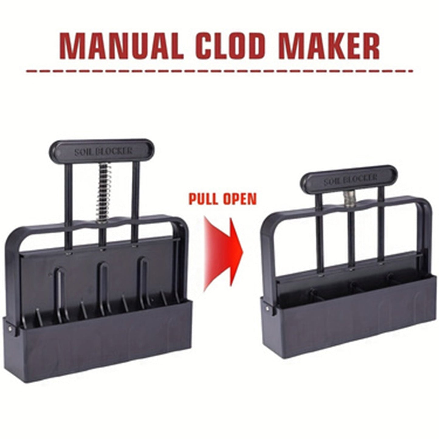 5x5 Soil Block Maker - Durable Handheld Gardening Tool for Seed Starting - Pet And Farm