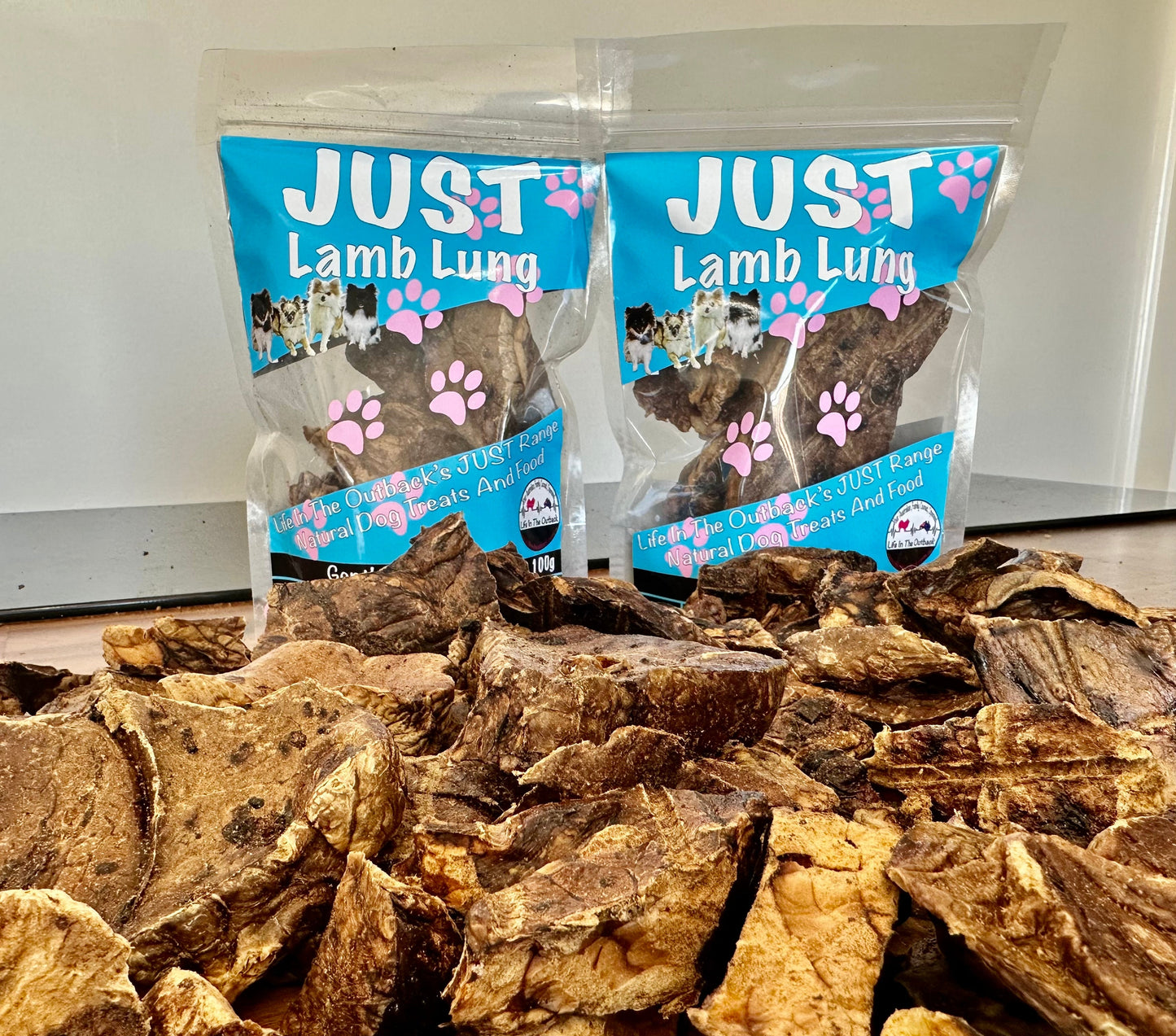 1x Just Lamb Lung - 100g - Pet And Farm