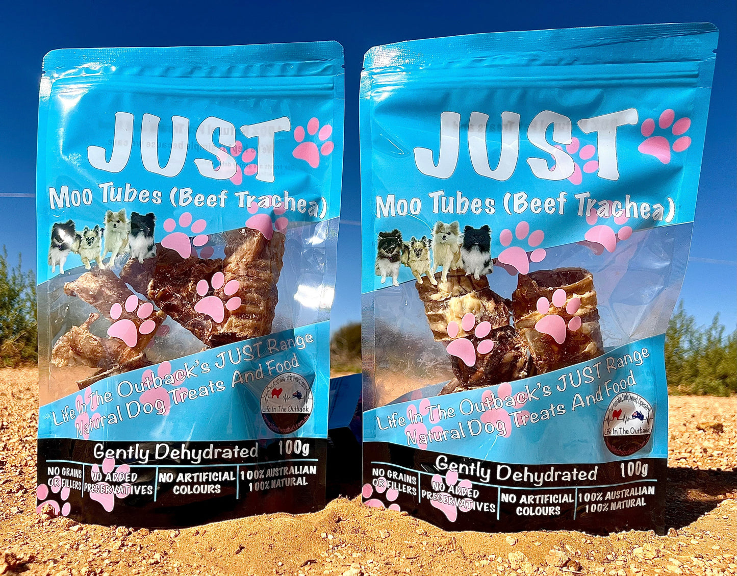 1x Just Moo Tubes ( Beef Trachea ) - Pet And Farm